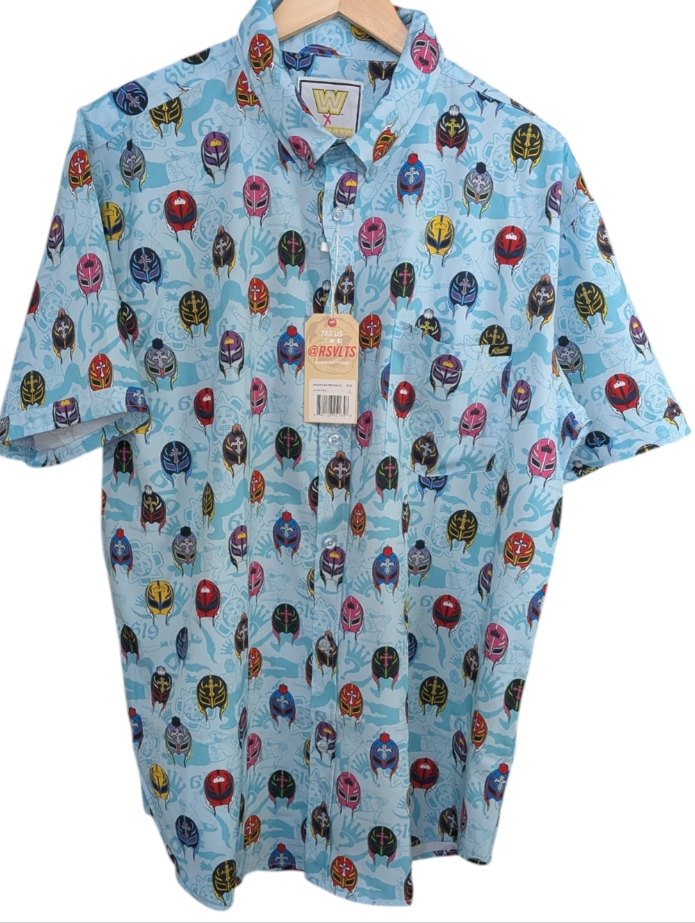 RSVLTS WWE Rey Mysterio Hawaiian Short Shirt is a Kunuflex .... Size XL